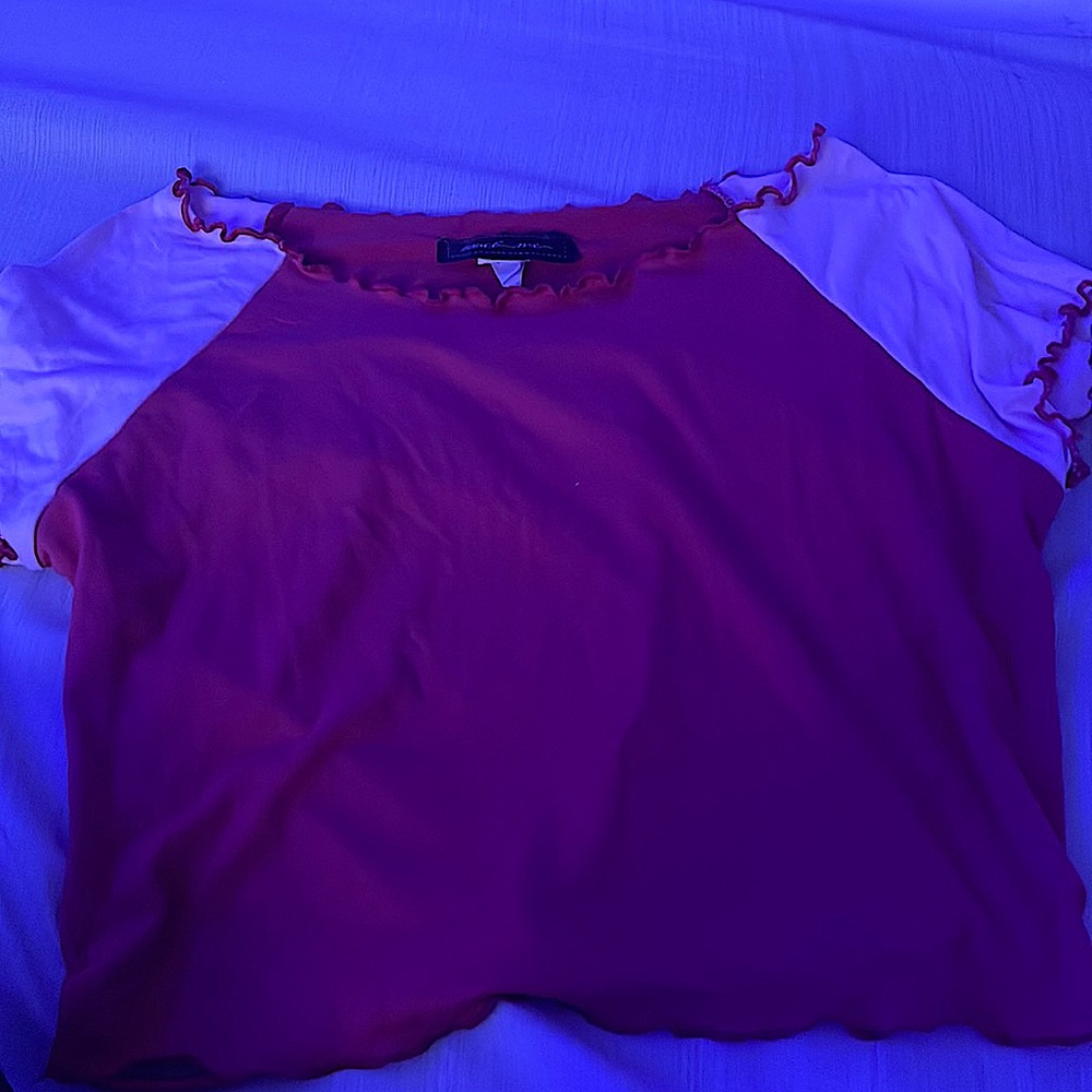 Pink Color block tee